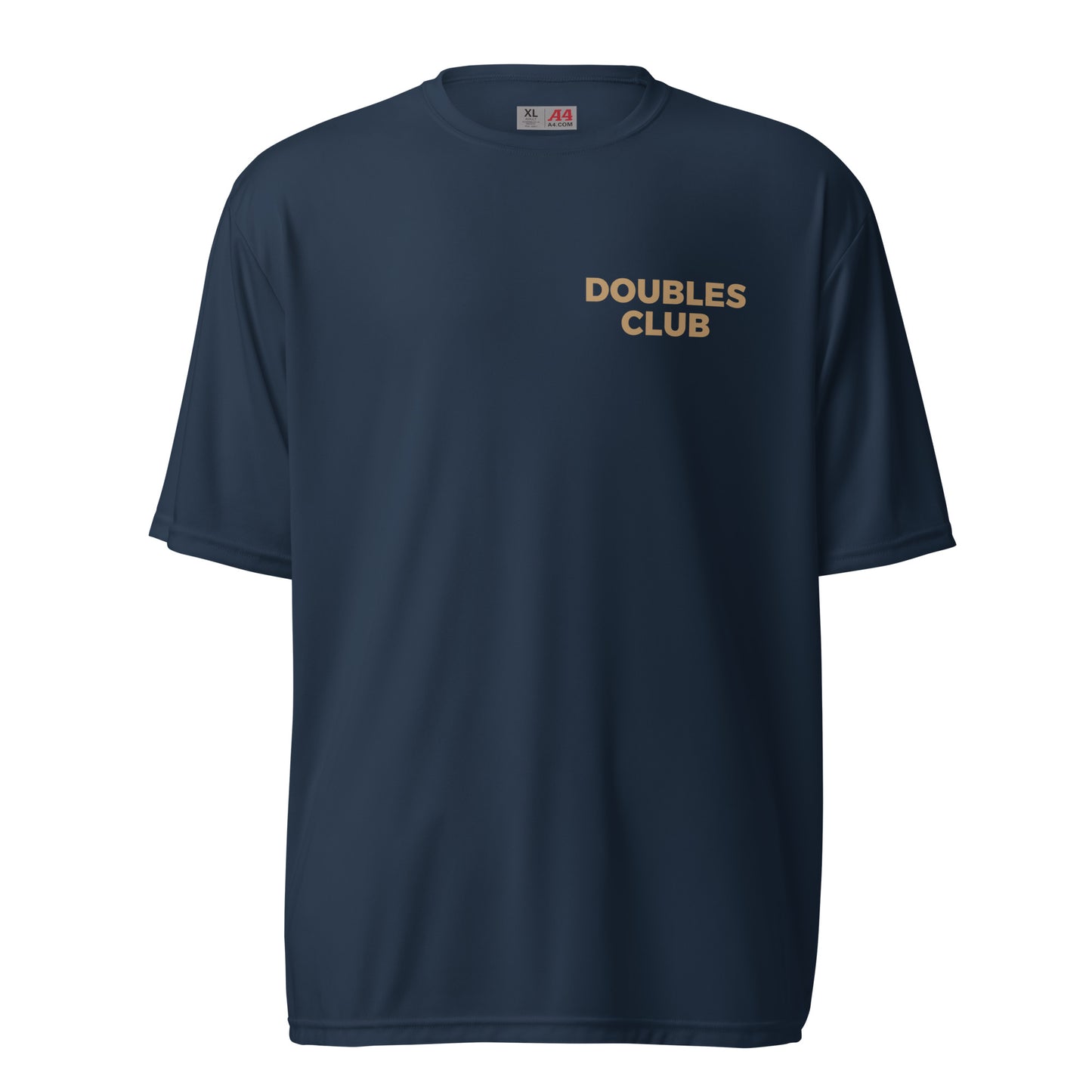 DOUBLES CLUB Performance Tee - front view - pickleball performance tee by Doubles Club