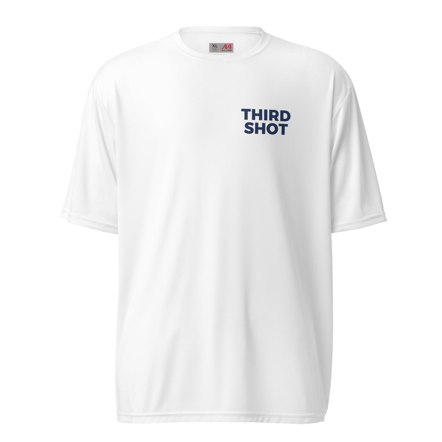 THIRD SHOT Performance Tee - front view - pickleball performance tee by Doubles Club